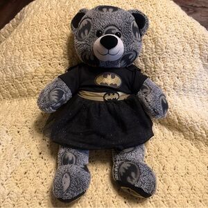 Build a Bear Batman Plush Black Gray Tutu Cape Glitter Dress Skirt Batgirl